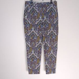 J. Crew Factory City Fit Skimmer Pants in Sovereign Paisley - Size 2